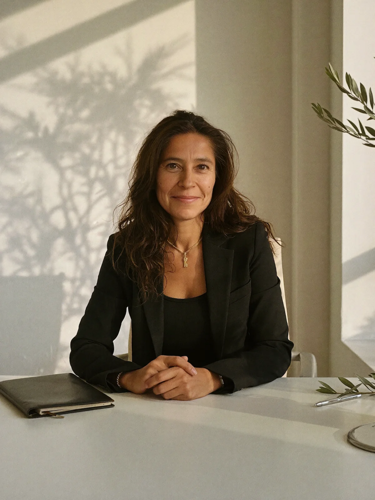 Catalina Calderón Åhgren, abogada en Suecia que habla español, en su despacho lista para escuchar tu caso de migración